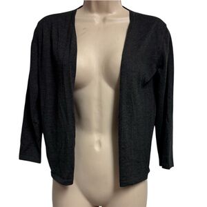 Marni 100% Cashmere Cropped Cardigan‎ Shrug Size 40 Gray 3/4 Sleeve